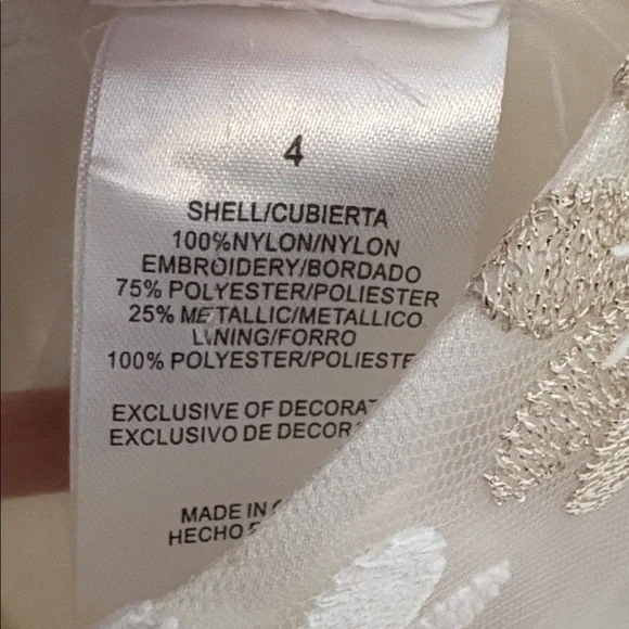 Nanette Kids Ivory and Gold Floral Kids Dress-size 4t - Picture 6 of 8